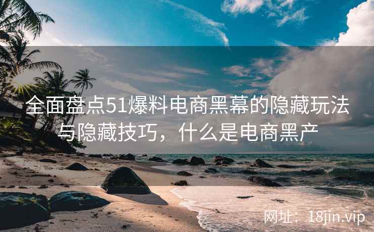 全面盘点51爆料电商黑幕的隐藏玩法与隐藏技巧，什么是电商黑产