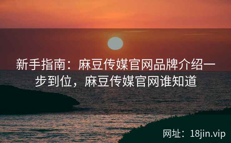 新手指南：麻豆传媒官网品牌介绍一步到位，麻豆传媒官网谁知道  第2张