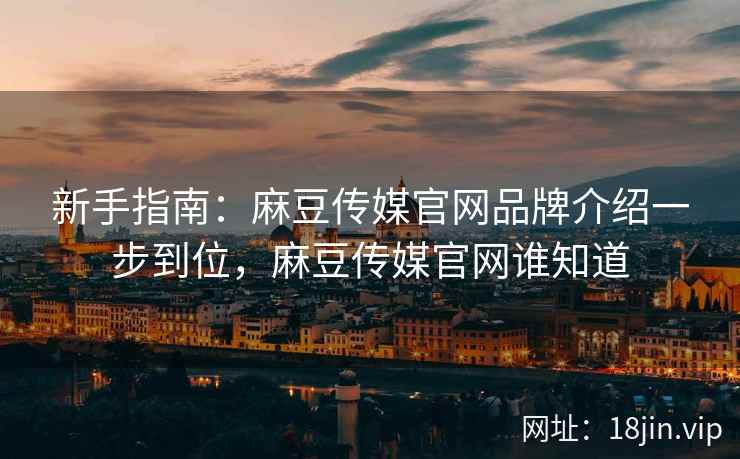 新手指南：麻豆传媒官网品牌介绍一步到位，麻豆传媒官网谁知道