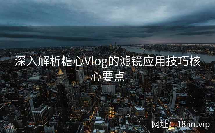 深入解析糖心Vlog的滤镜应用技巧核心要点  第2张
