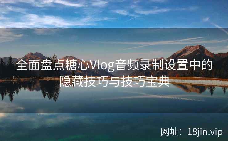 全面盘点糖心Vlog音频录制设置中的隐藏技巧与技巧宝典