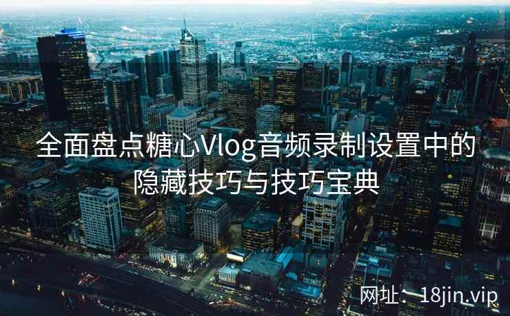 全面盘点糖心Vlog音频录制设置中的隐藏技巧与技巧宝典  第2张