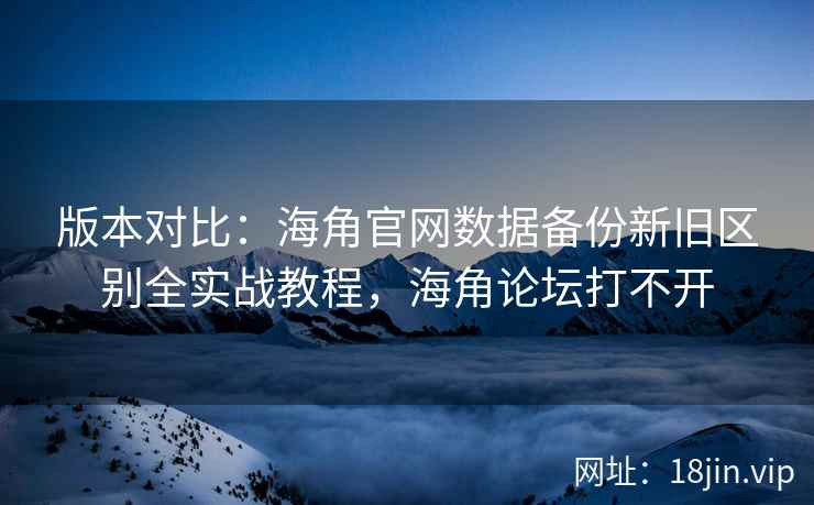 版本对比：海角官网数据备份新旧区别全实战教程，海角论坛打不开