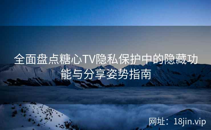 全面盘点糖心TV隐私保护中的隐藏功能与分享姿势指南