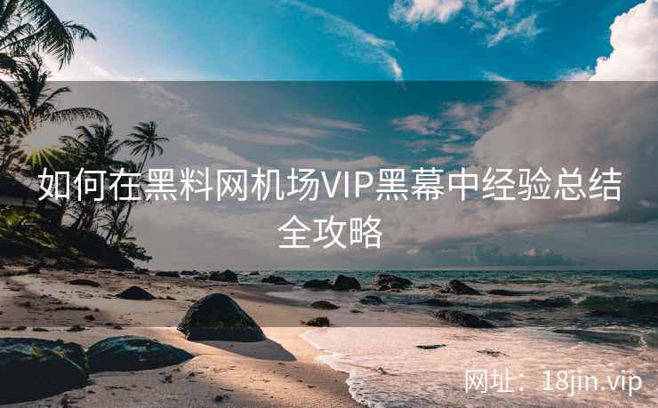 如何在黑料网机场VIP黑幕中经验总结全攻略